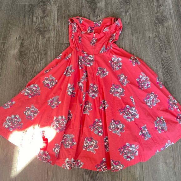 Anthropologie x Girls of Savoy Pink Floral Swing Dress - Picture 3 of 3
